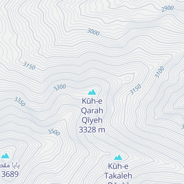 Map of Kūh-e Qarah Qīyeh