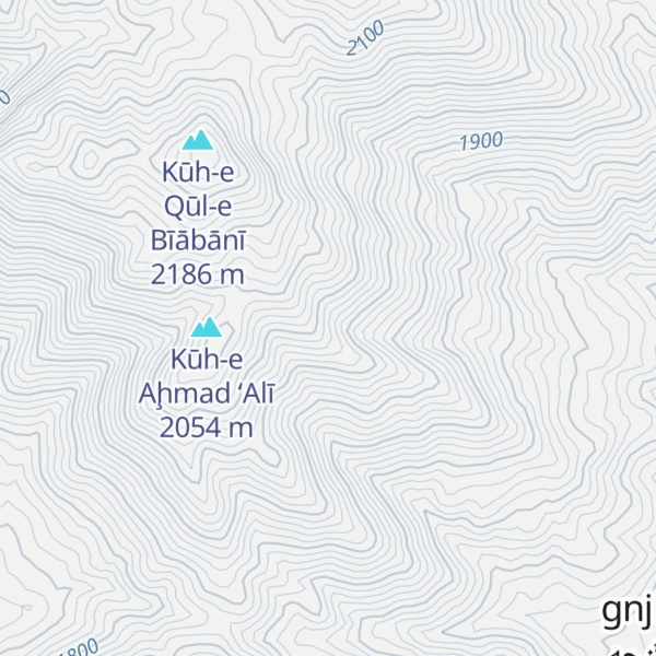 Map of Kūh-e Qūl Bīābānī