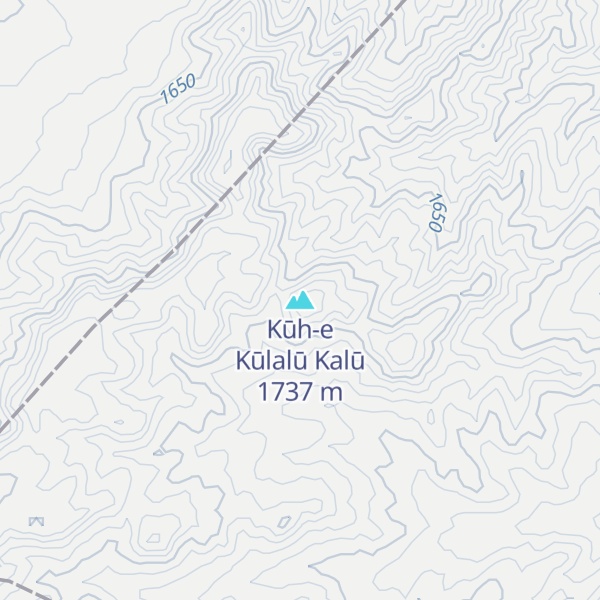 Map of Kūh-e Kūlalū Kalū
