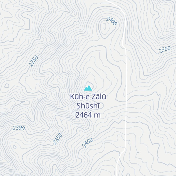 Map of Kūh-e Zālū Shūshī