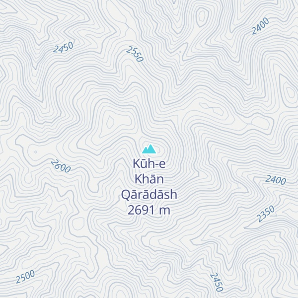 Map of Kūh-e Khān Qārādāsh