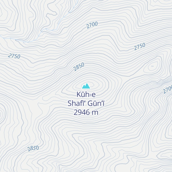 Map of Kūh-e Shafī‘ Gūn’ī