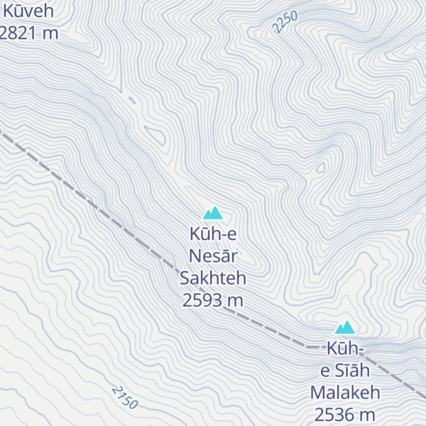 Map of Kūh-e Nesār Sakhteh