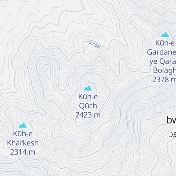 Map of Kūh-e Qūch