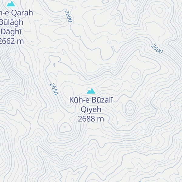 Map of Kūh-e Būzalī Qīyeh