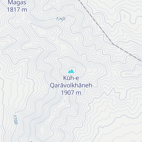 Map of Kūh-e Qarāvolkhāneh