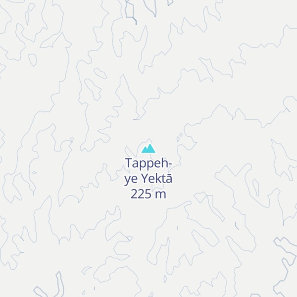 Map of Tappeh-ye Yektā