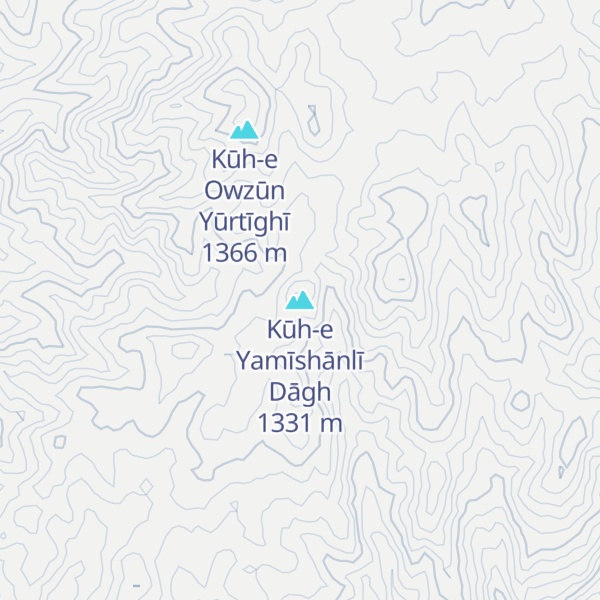Map of Kūh-e Yamīshānlī Dāgh