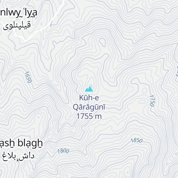 Map of Kūh-e Qārāgūnī