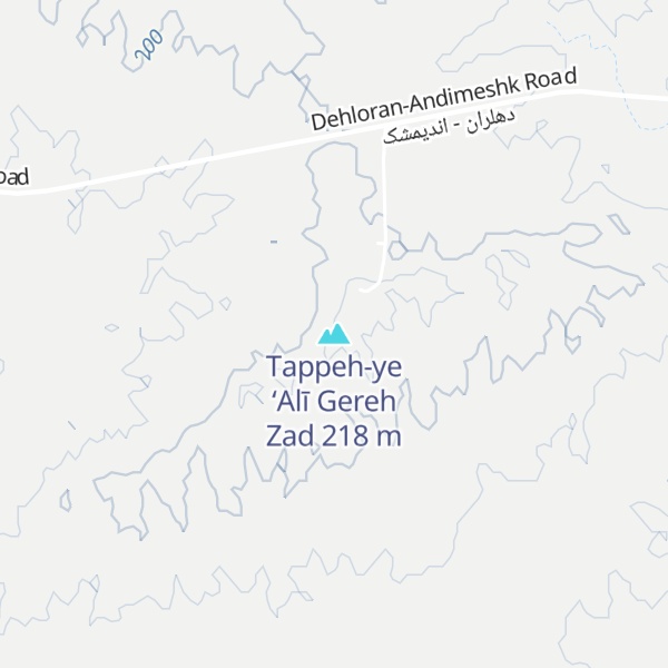 Map of Tappeh-ye ‘Alī Gereh Zad