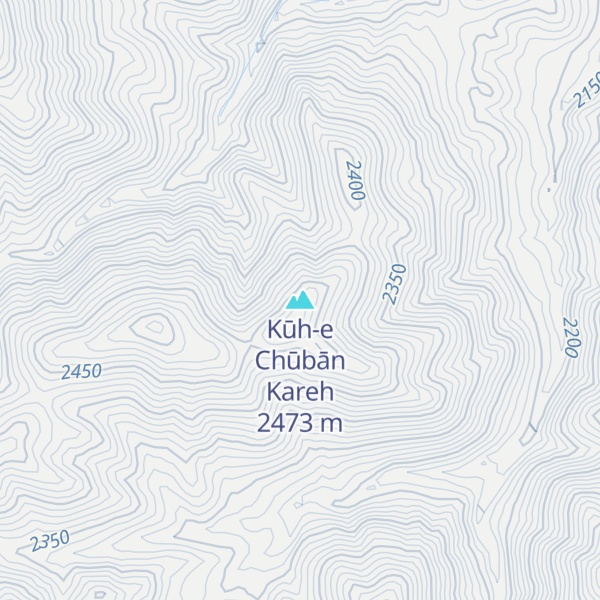 Map of Kūh-e Chūbān Kareh