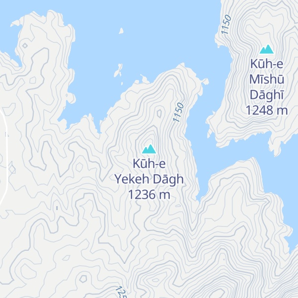 Map of Kūh-e Yekeh Dāgh