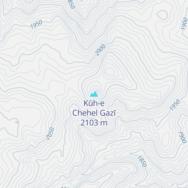 Map of Kūh-e Chehel Gazī