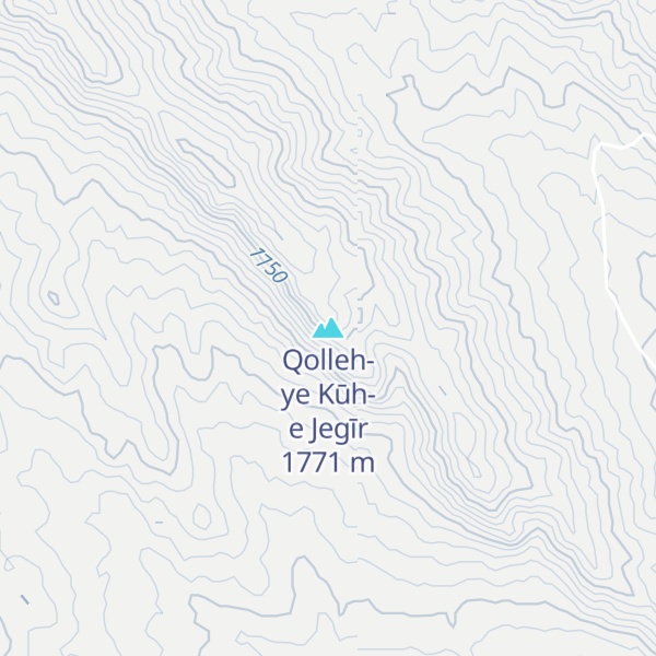 Map of Qolleh-ye Kūh-e Jegīr