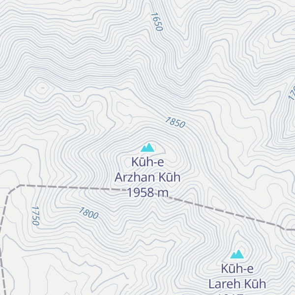 Map of Kūh-e Arzhan Kūh