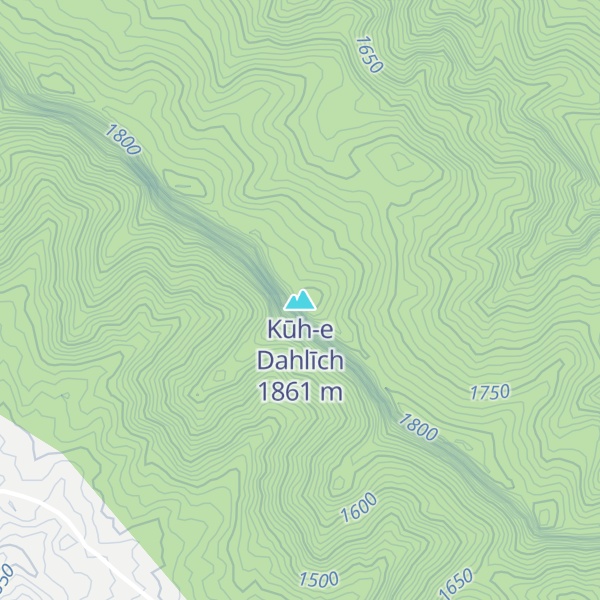 Map of Kūh-e Dahlīch