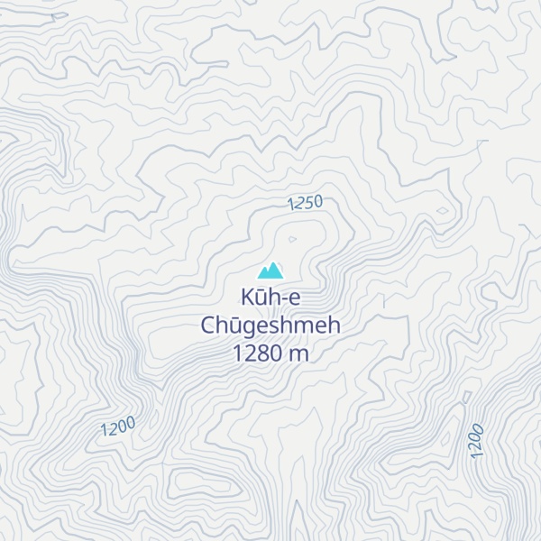Map of Kūh-e Chūgeshmeh