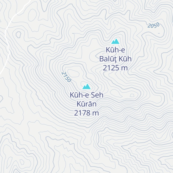 Map of Kūh-e Seh Kūrān
