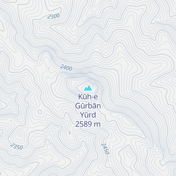 Map of Kūh-e Gūrbān Yūrd