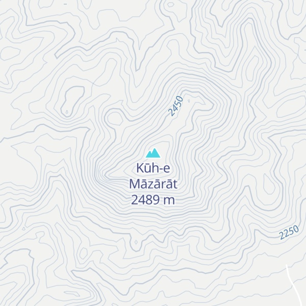 Map of Kūh-e Māzārāt