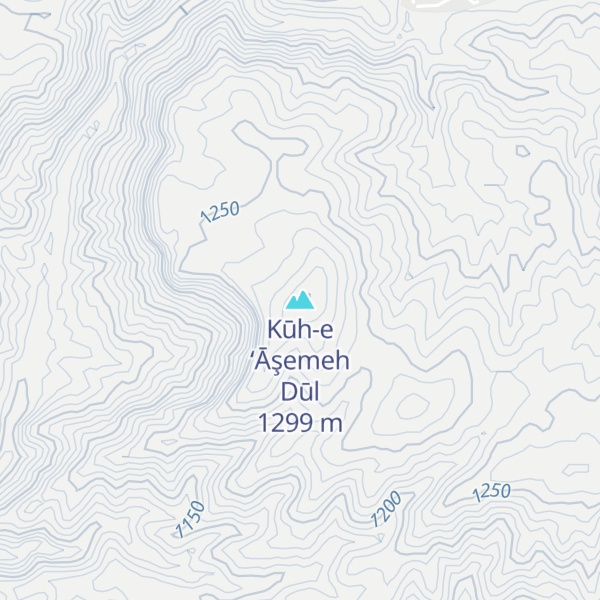 Map of Kūh-e ‘Āşemeh Dūl