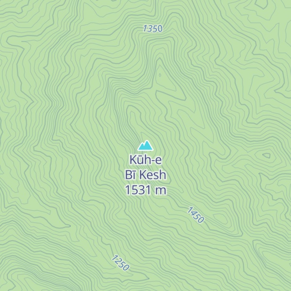 Map of Kūh-e Bī Kesh