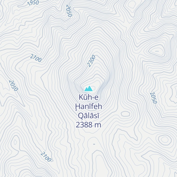 Map of Kūh-e Ḩanīfeh Qālāsī