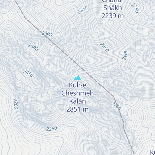 Map of Kūh-e Cheshmeh Kalān