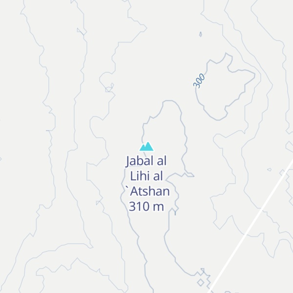 Map of Jabal al Lihi al `Atshan