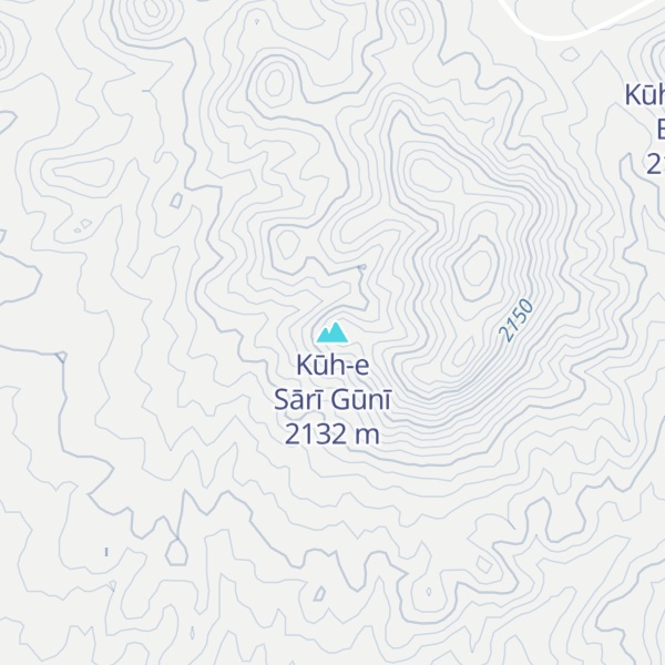 Map of Kūh-e Sārī Gūnī