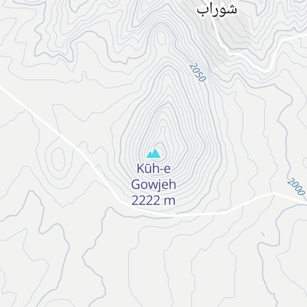 Map of Kūh-e Gowjeh