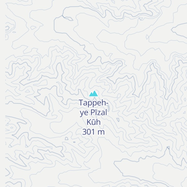 Map of Tappeh-ye Pīzal Kūh