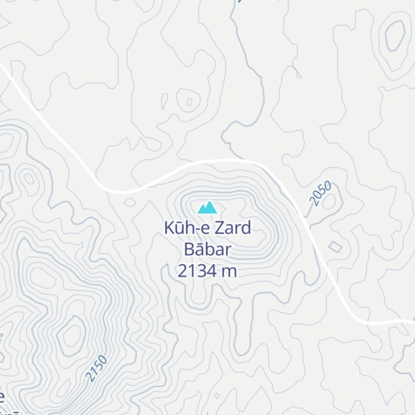 Map of Kūh-e Zard Bābar