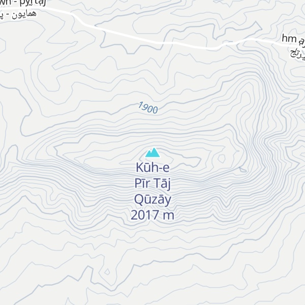Map of Kūh-e Pīr Tāj Qūzāy