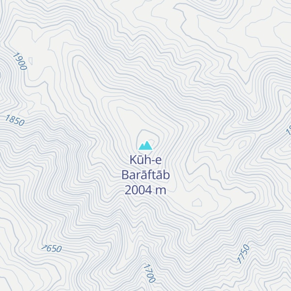 Map of Kūh-e Barāftāb
