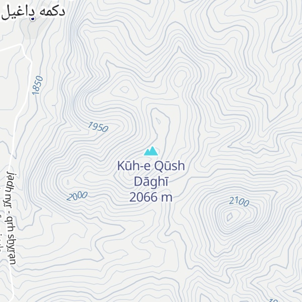 Map of Kūh-e Qūsh Dāghī