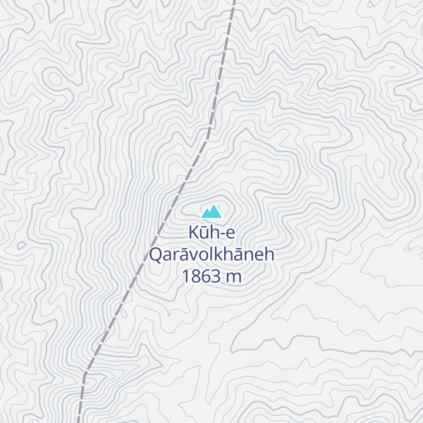 Map of Kūh-e Qarāvolkhāneh