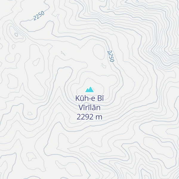 Map of Kūh-e Bī Vīrīlān