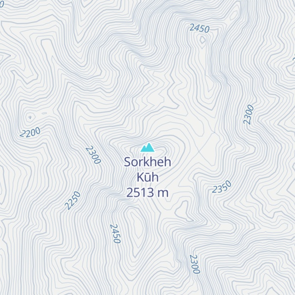 Map of Sorkheh Kūh