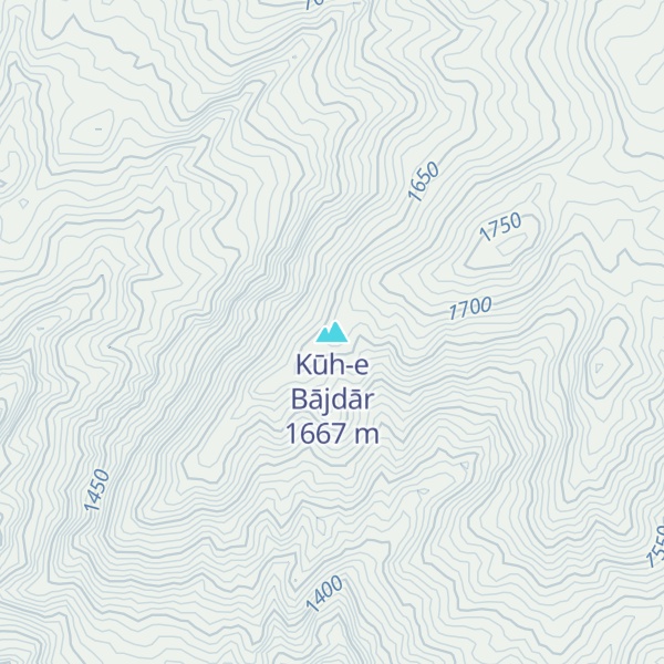 Map of Kūh-e Bājdār