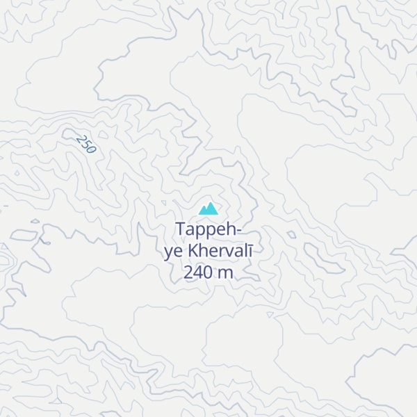 Map of Tappeh-ye Khervalī