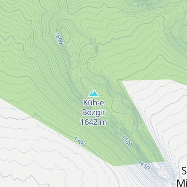 Map of Kūh-e Bozgīr