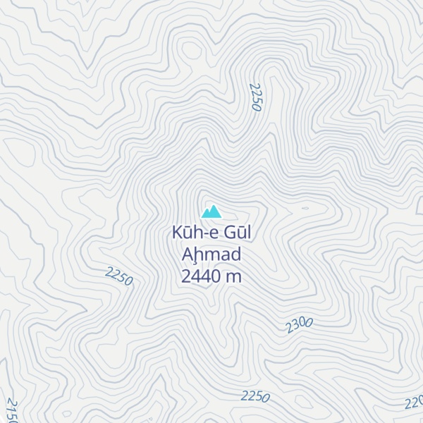Map of Kūh-e Gūl Aḩmad
