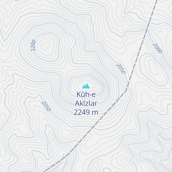 Map of Kūh-e Akīzlar