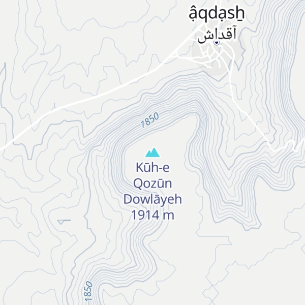 Map of Kūh-e Qozūn Dowlāyeh