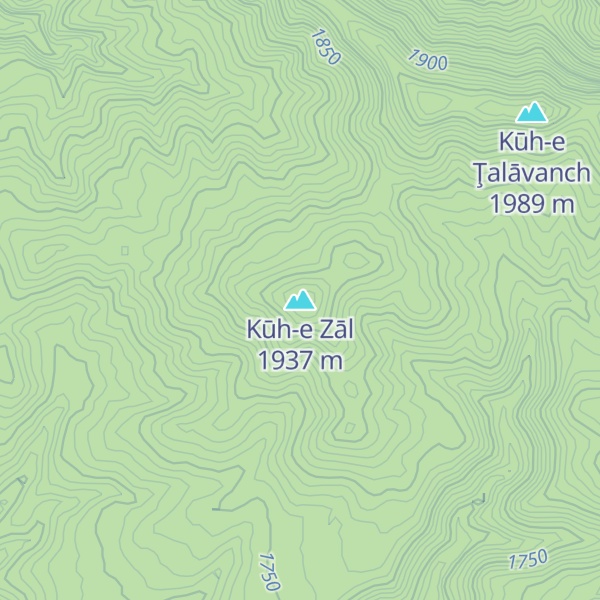 Map of Kūh-e Zāl