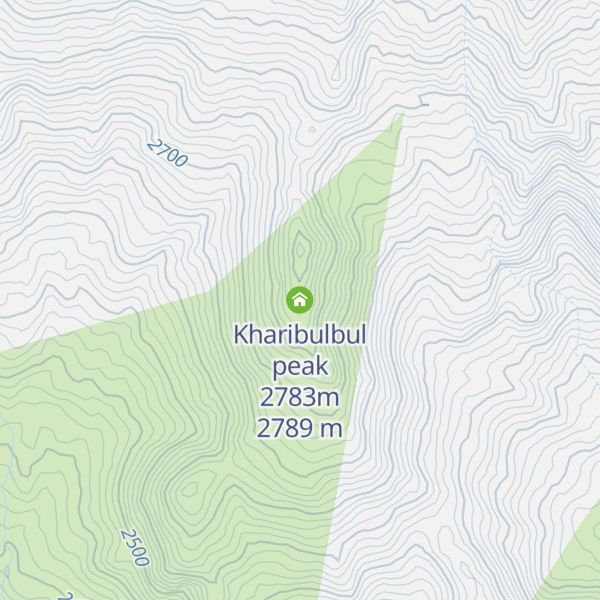 Map of Kharibulbul peak 2783m