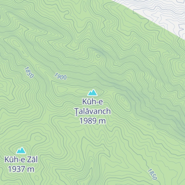 Map of Kūh-e Ţalāvanch