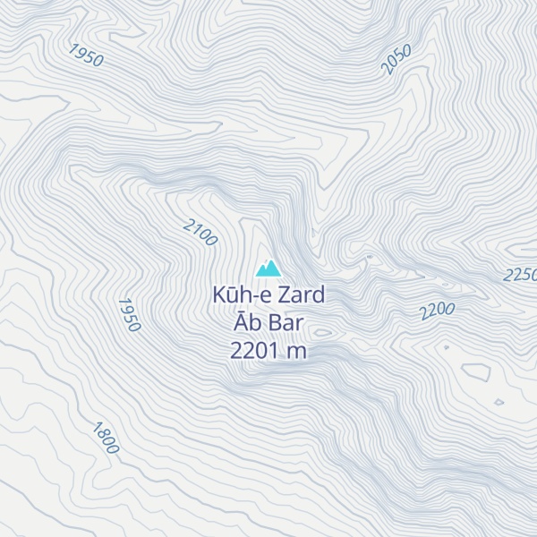 Map of Kūh-e Zard Āb Bar