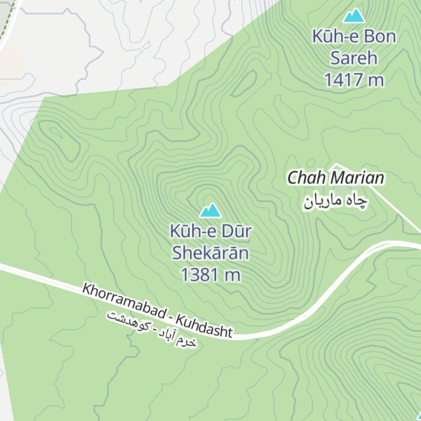 Map of Kūh-e Dūr Shekārān